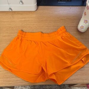 Lululemon Athletica Vibrant Orange Athletic Shorts